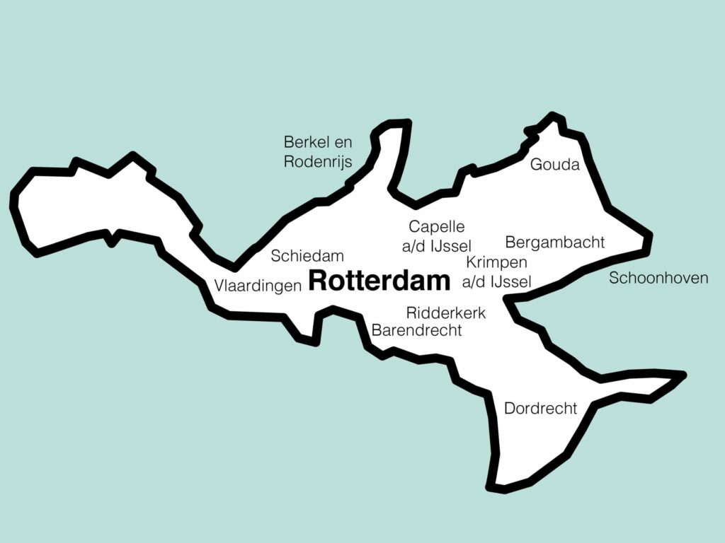 Map of working area in Rotterdam